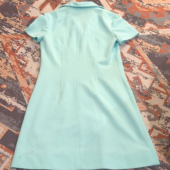 1960s Aqua Mod Dress, retro, - Picture 3 of 5